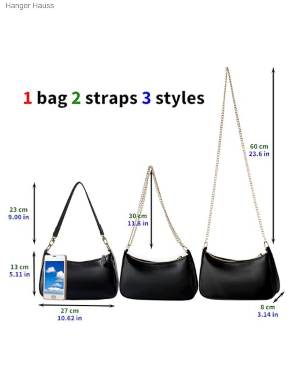 Small Faux Leather Shoulder Bag for Women, Mini Cute Crossbody Purse Handbag - Picture 3 of 6